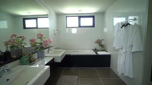 Elegant Bathroom Interior with Modern Design and Decor