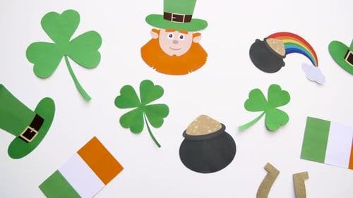 Feiertags- und Feiertagskonzept — St. Patrick'S Day-Dekorationen aus Papier