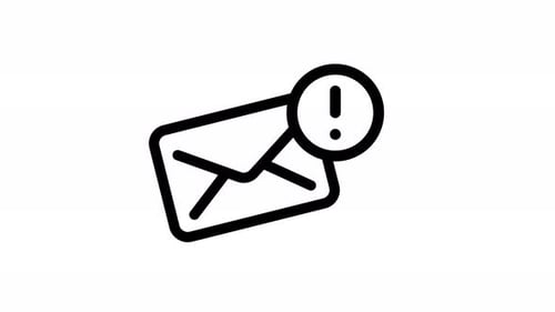 animation d'icônes de ligne e-mail