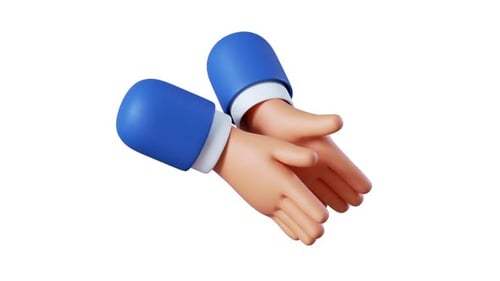 animated applause emoticon isolated on white background