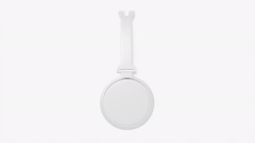 Rotating White Headphones 3D Model Animation