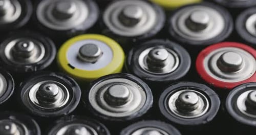 Close Up View of Multiple Batteries