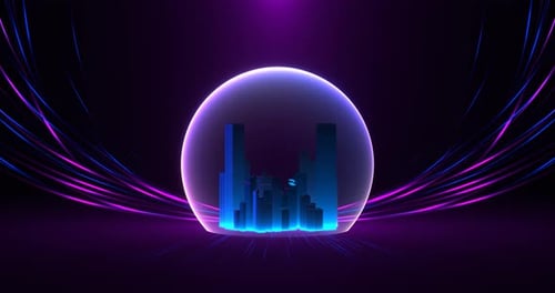 Circuito de fondo de sendero de ciudad futurista con luz brillante