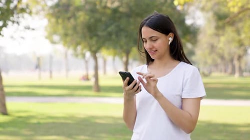 Indian girl going for a run