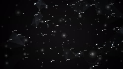 technologischer Hintergrund mit einer schwachen Ansammlung leuchtender Knoten.