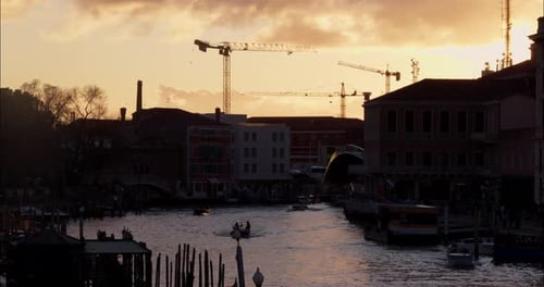 Cold Evening View Of Venice From The Ponte Degli Scalzi