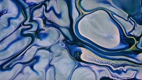Abstract Light and Dark Blue Fluid Swirls