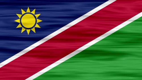 Waving Flag of Namibia Animated Loop