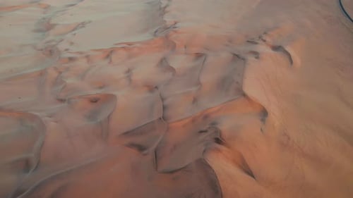 Aerial Dune Textures of Namibian Desert Sunset at Swakopmund Namibia Africa