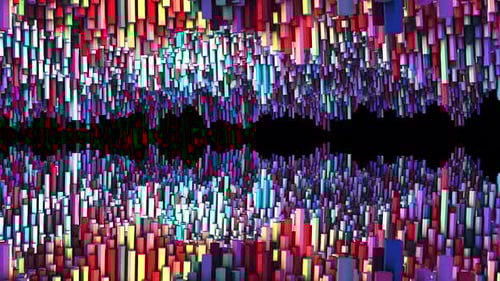 Dynamic Colorful Geometric Bar Pattern Loop Background