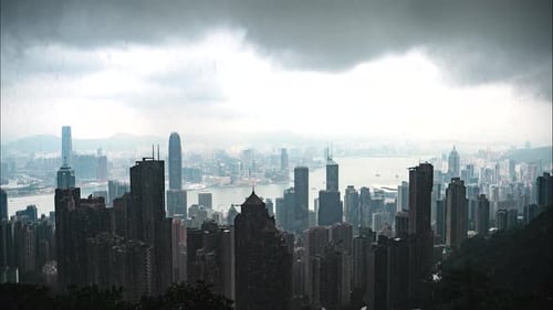 Timelapse of a storm over Hong Kong