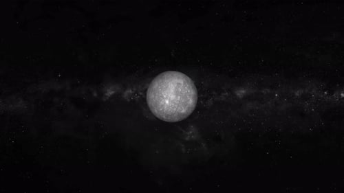 Animation of planet Mercury seen from space. 1884