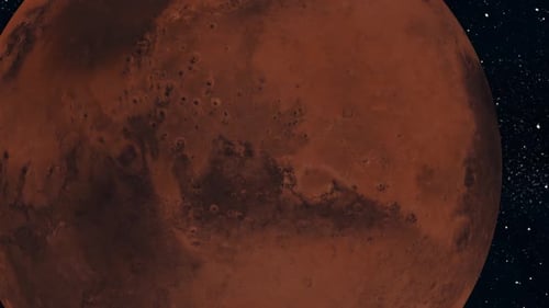 planet Mars, rotation of the globe. 2773
