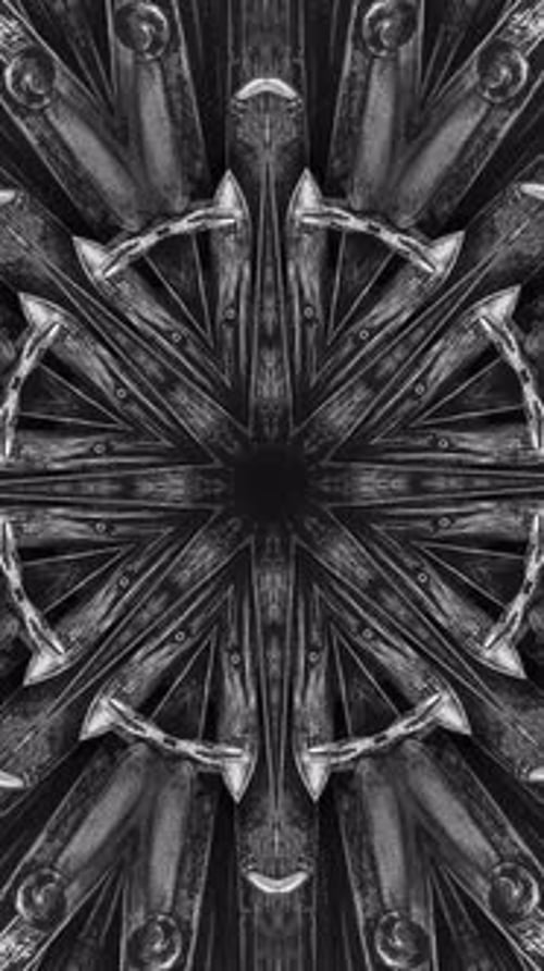 Monochromatic Abstract Spinning Geometric Design Background