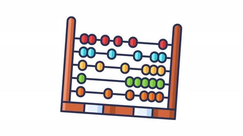Abacus math counting looping animation