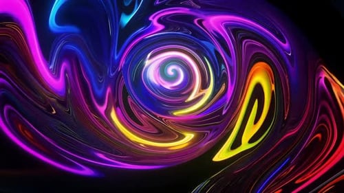 Abstract Colorful Swirl Digital Art For Modern Backgrounds