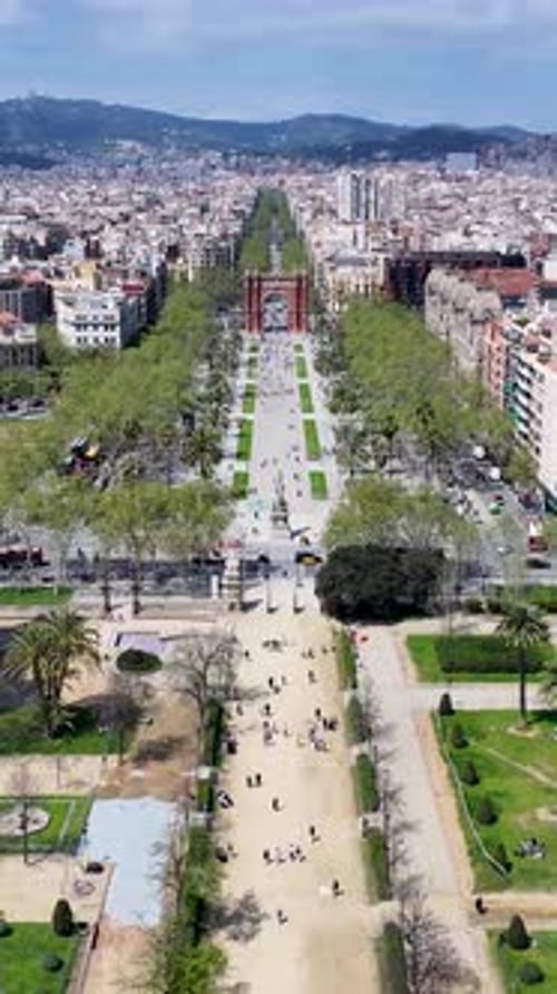 Arc De Triomf At Barcelona In Barcelona Province Spain.