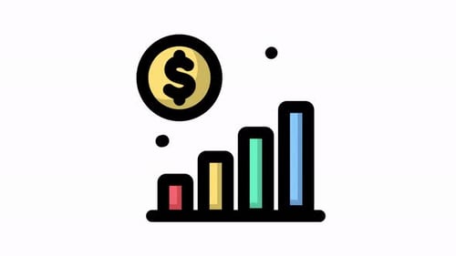 Financial Success Growth Bar Chart