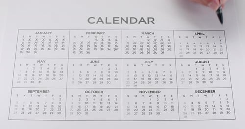 Crossing Off Days On Calendar