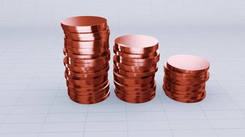 A Pile Of Plain Copper Coins V5