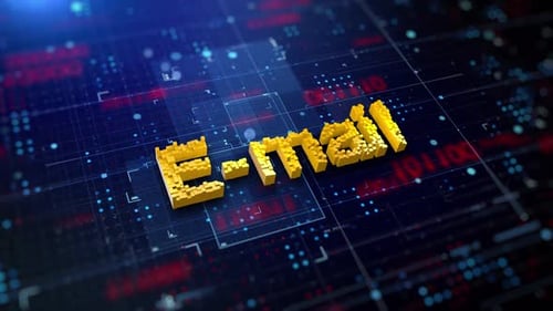 Pixelated Word E-Mail