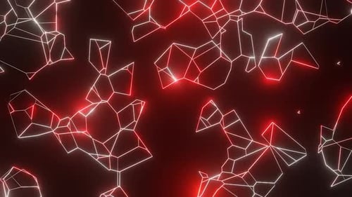 Red And White Abstract Glowing Patterns Background Vj Loop Animation In HD