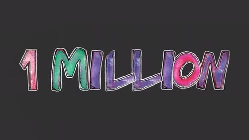 1 Million Sketch Style Caption