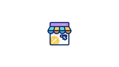 Animiertes Onlineshop-Symbol
