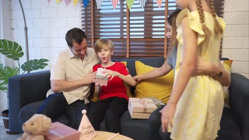 Parents and children are enjoying the birthday anniversary party