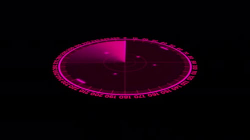 Radar-Scanschleife. Radarschirmanimation. Signalübertragenes Sonarradar. Animation in einer Schleife
.
