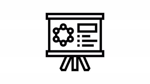 nanotechnology line icon animation
