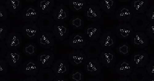 Dynamic Abstract Black and White Kaleidoscopic Fluid Motion Background