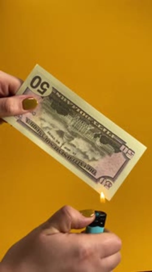 Paper Money Collapse Replacing Currency Finance Concept