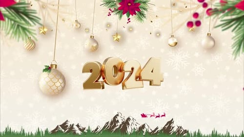 Creative, 2024 Christmas Animation Background 4K