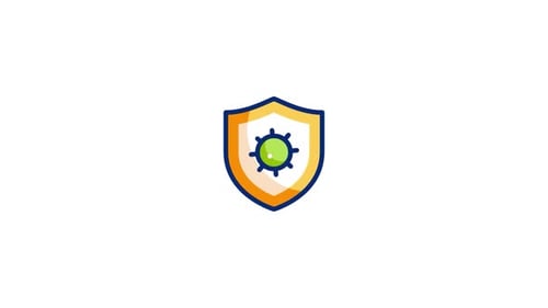 Health Protection Shield Icon Graphic