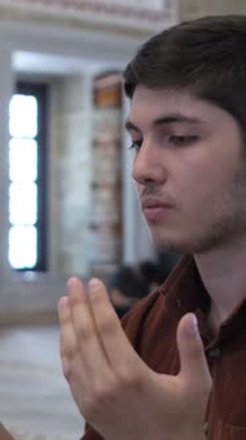 Man Praying in Masjid