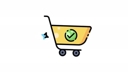 Shopping Cart Checkout Success Icon Animation
