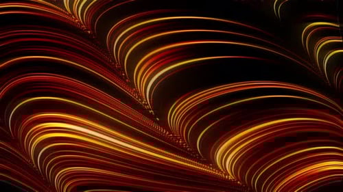Glow Curves Background Orange 4K