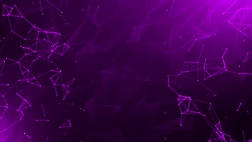 Plexus Futuristic Technology Background Purple Loop V7