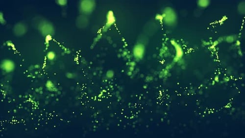 Abstract Green Particle Stream Background Animation