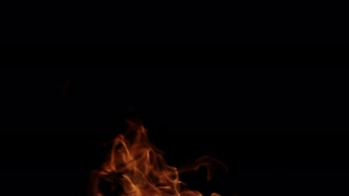 Flames on a Black Background