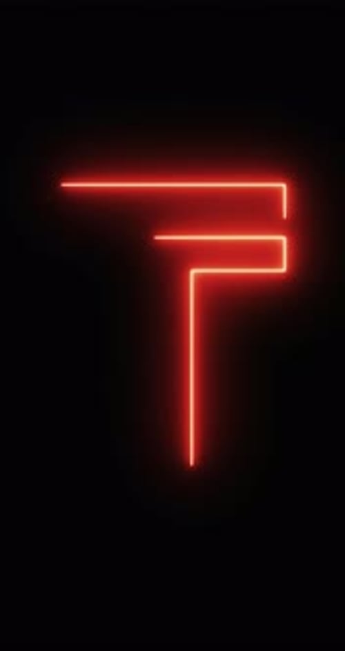 Kazakhstani Tenge Symbol in a neon light. Loop. 4K Vertical