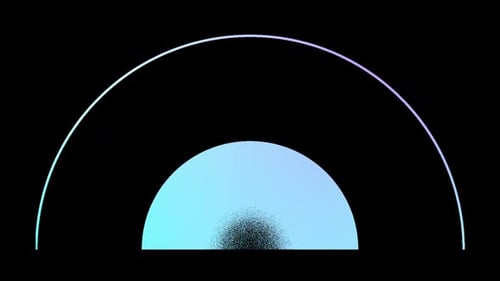 Radar Collection: escaneo semicircular con el efecto dominó en bucle