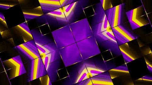 Hypnotic Neon Geometric Kaleidoscope Background