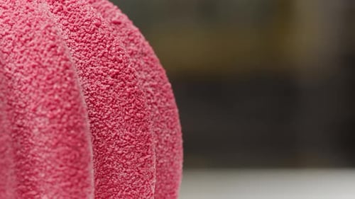 Delicious Pink Cake with Textured Exterior