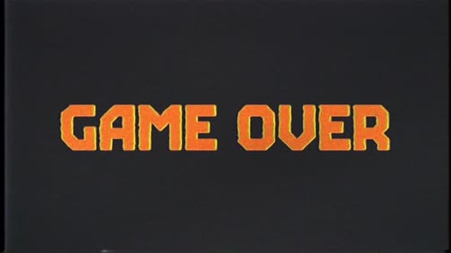 Game Over VHS Overlay Title On Alpha