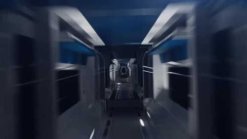 rapid movement in a spiral along the subway cars,