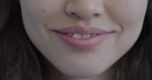 Bright Smile Close Up of White Teeth