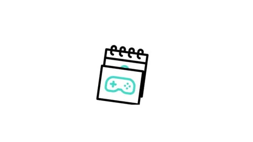 Flat Design Notepad with Gaming Controller Animation
