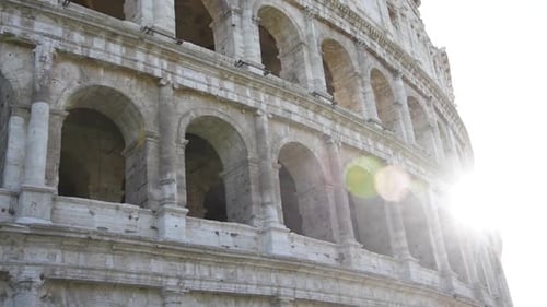 Colosseum Arches in Rome on a Sunny Day